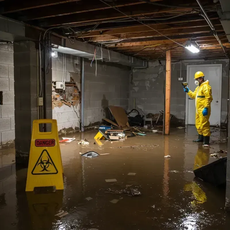 Flooded Basement Electrical Hazard in Willow Park, TX Property