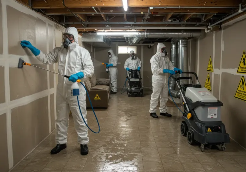 Basement Moisture Removal and Structural Drying process in Willow Park, TX